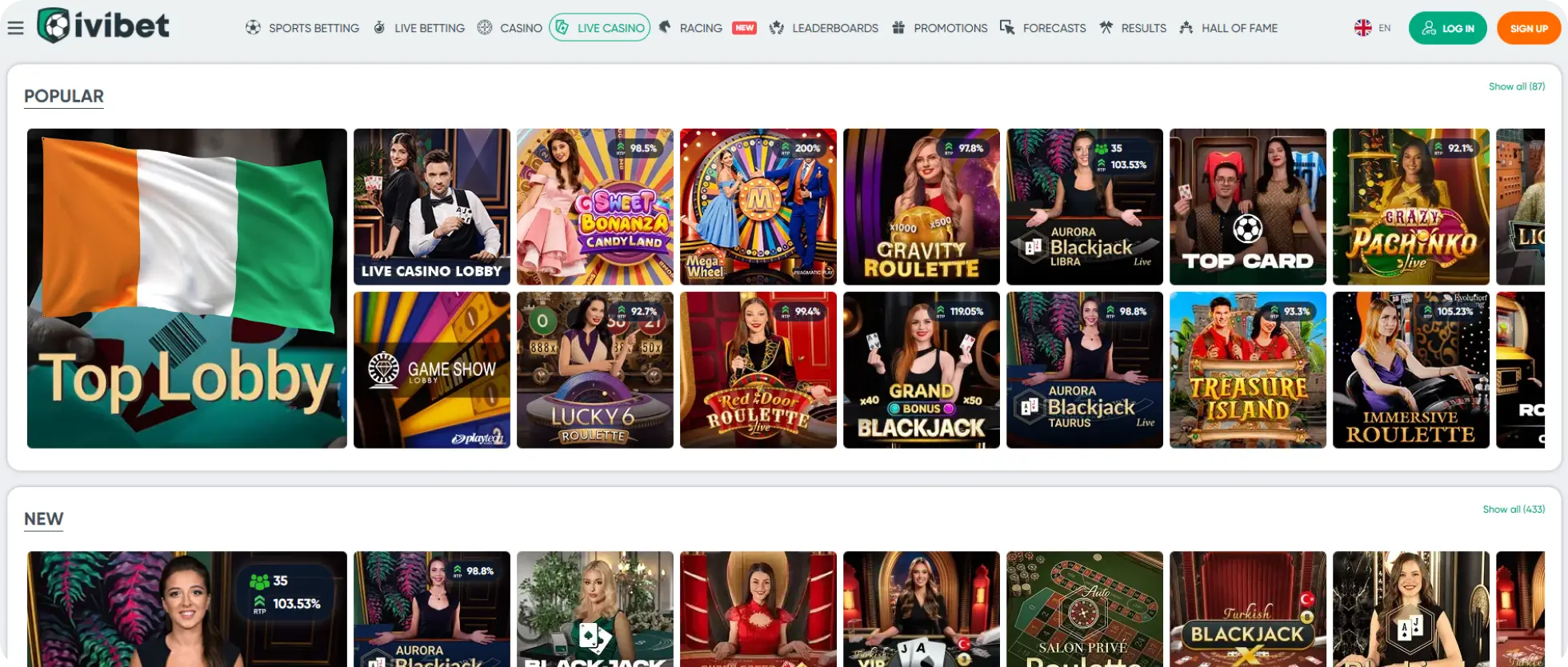 IviBet website